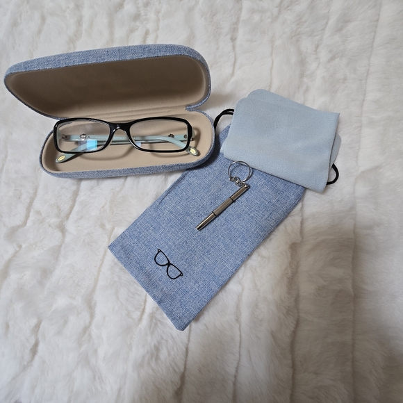 Tiffany TF 2061 8134 Rectangle Havana Blue Eyeglasses w